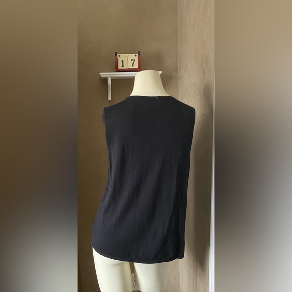 Michael Simion womens tank top silk cotton sequins, beads, XL - Picture 7 of 16